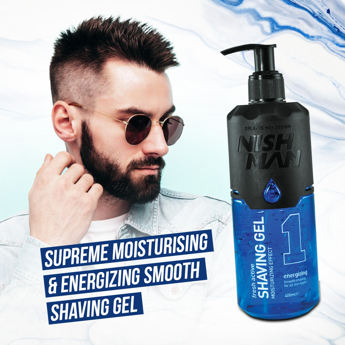 NishMan Fresh Active Energizing Shaving Gel Moisturizing Effect