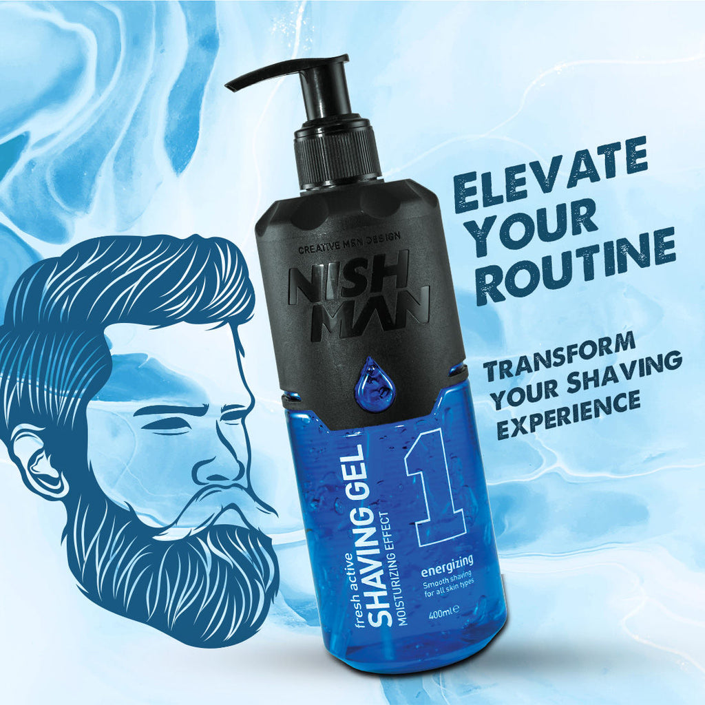 NishMan Fresh Active Energizing Shaving Gel Moisturizing Effect