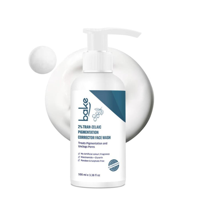 BAKE 2% Tran-Zelaic Pigmentation Corrector Milky Face Wash For Pigmentation and Unclogged pores