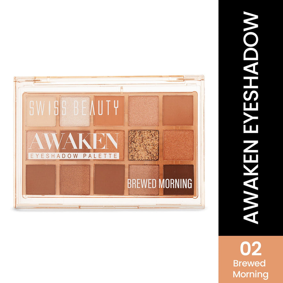 Swiss Beauty Awaken Eyeshadow Palette , Matte + Shimmer Finish , Long-Lasting