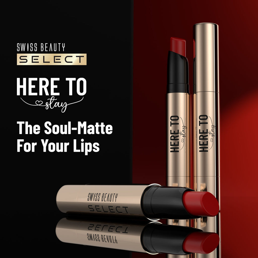 Swiss Beauty Select Here To Stay Lip Crayon Velvety-Matte Finish , 12-Hour Stay