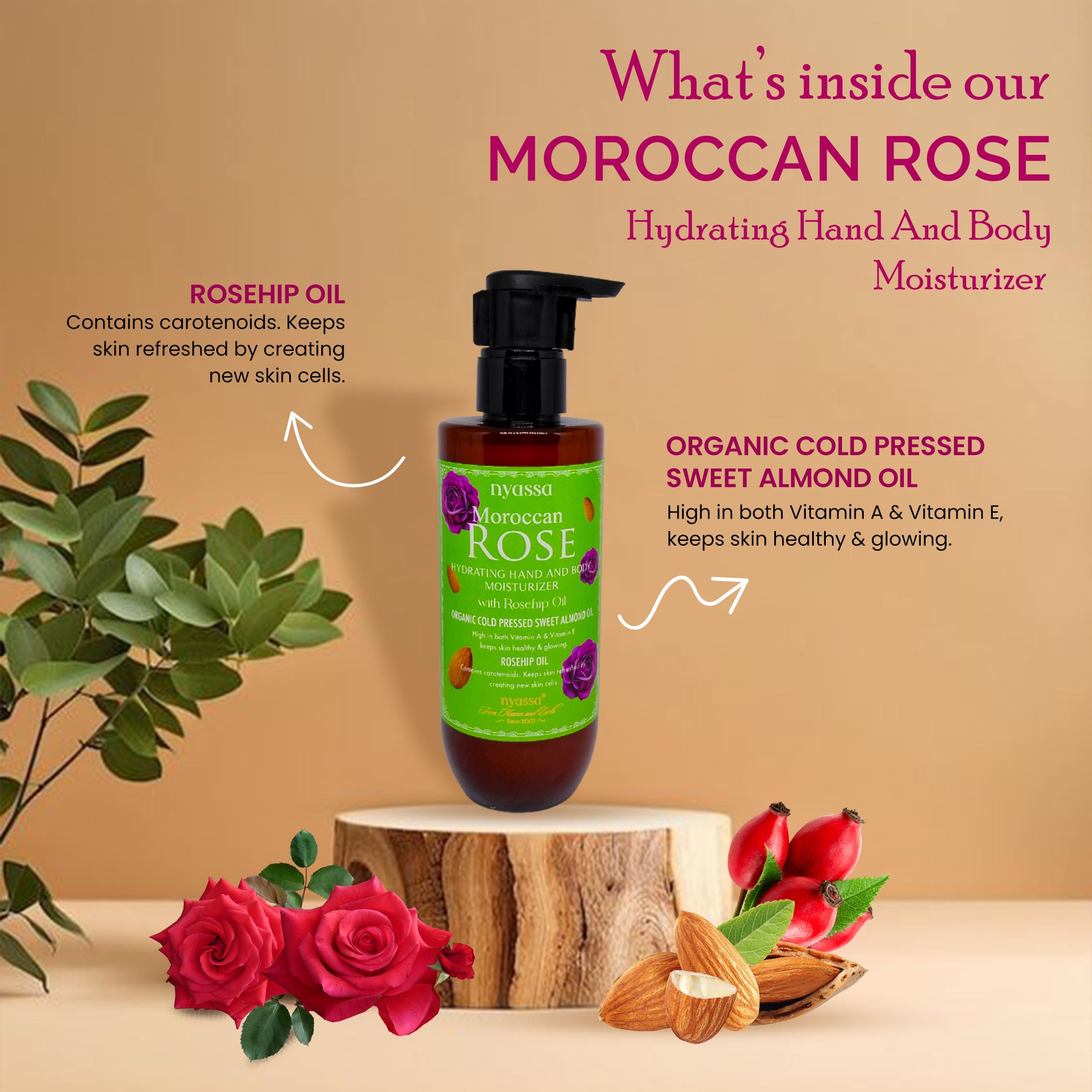 Nyassa Moroccan Rose Hand And Body Moisturizer