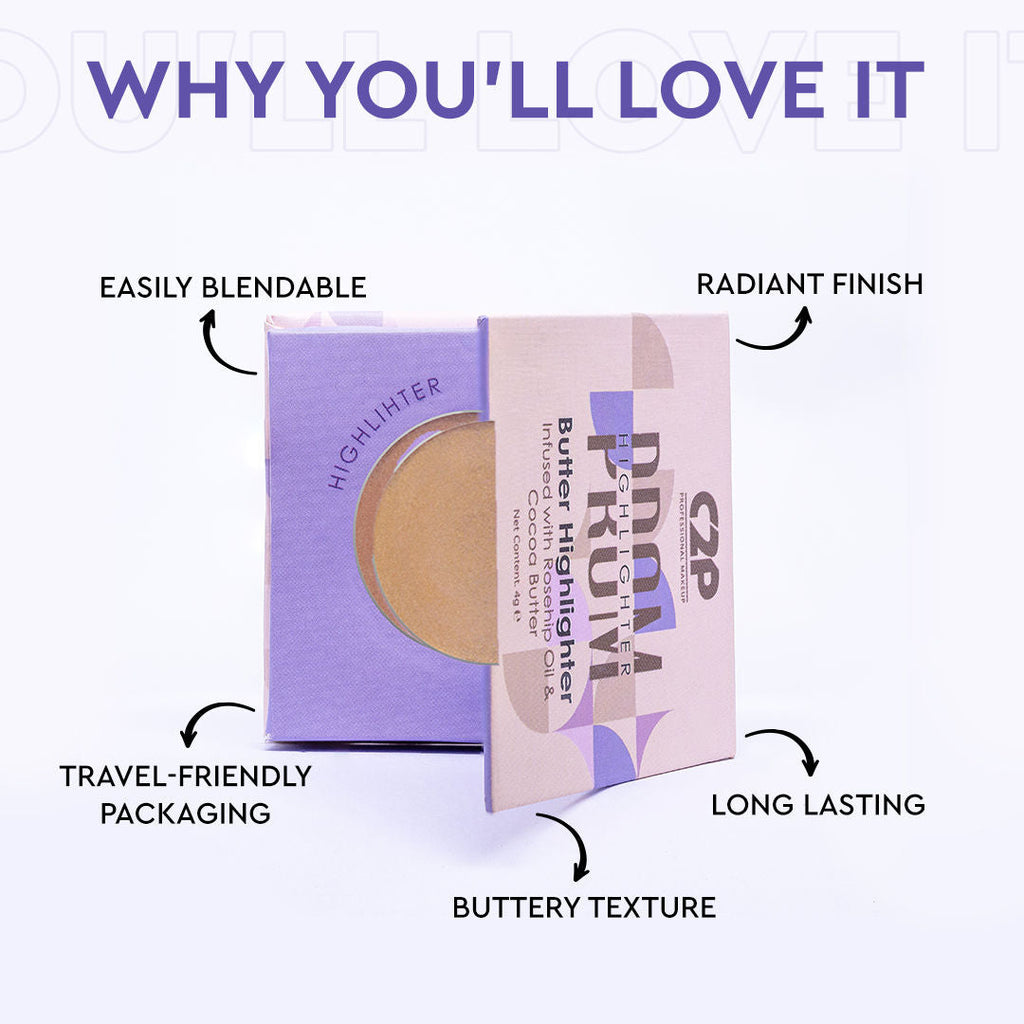 C2P Pro Prom Butter Highlighter Ultra HD Dewy Creamy Matte Finish
