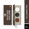 C2P Pro Eyebrow Enhancer Eyeshadow Palette With Wax Cream Celestial 3 in 1 Fill Set Shape