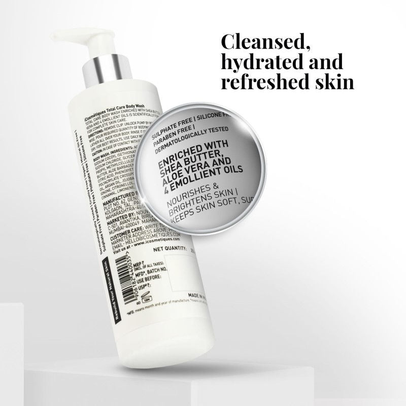 iCosmetiques Sulphate Silicone Free Body Wash - Nourishes, Hydrates Skin & Long-Lasting Freshness