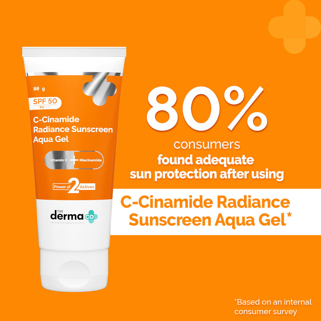 The Derma Co C-Cinamide Sunscreen SPF 50 Aqua Gel PA++++ With Vitamin C & Niacinamide