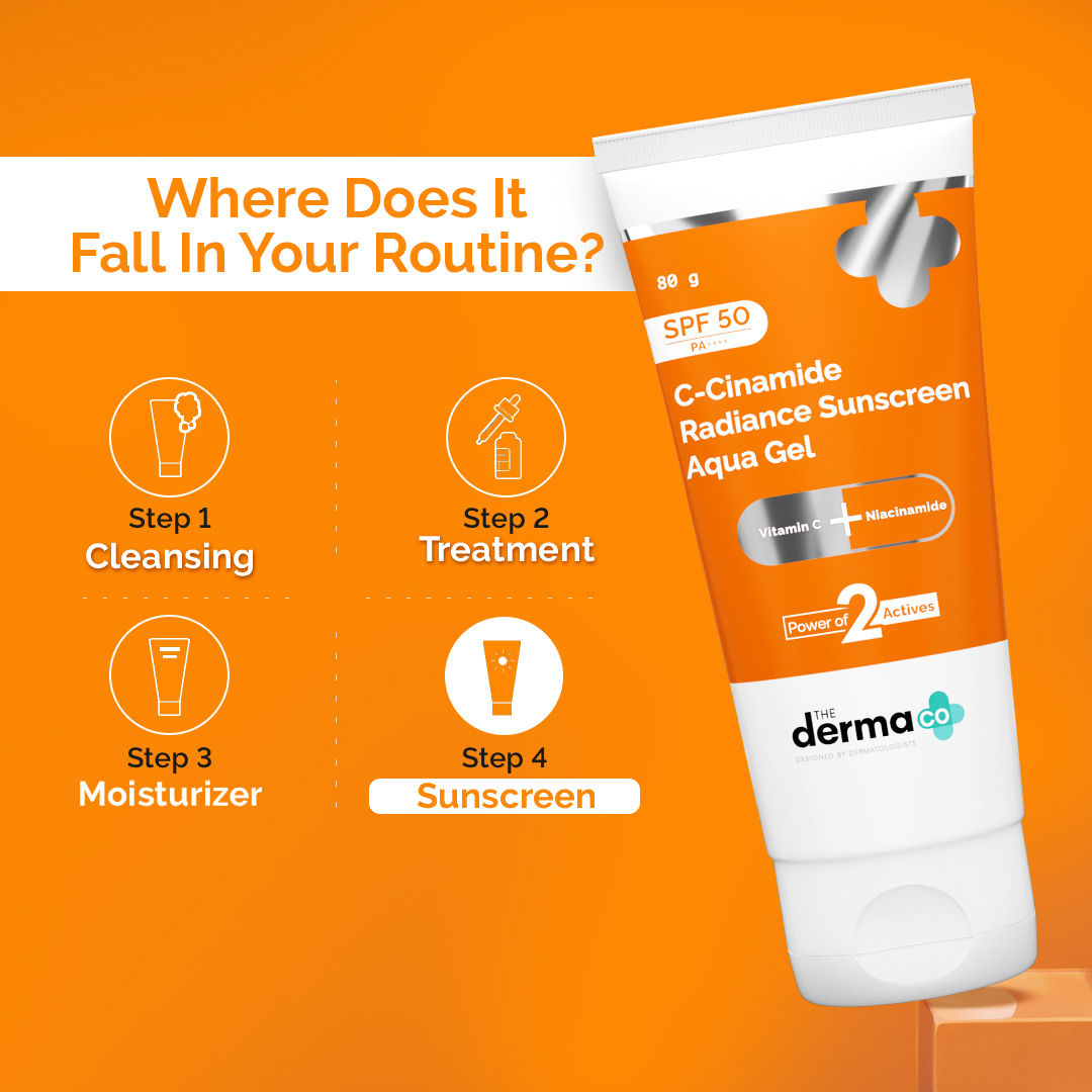 The Derma Co C-Cinamide Sunscreen SPF 50 Aqua Gel PA++++ With Vitamin C & Niacinamide