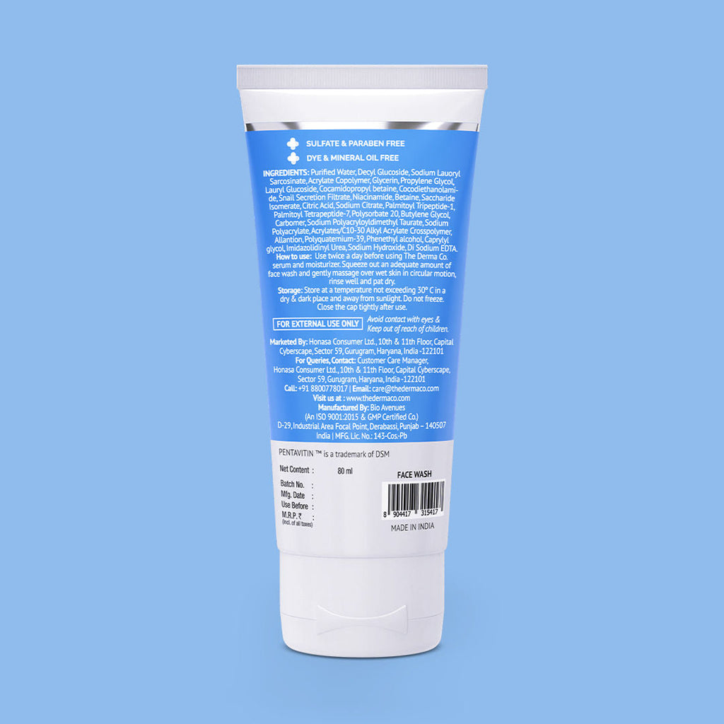 The Derma Co Snail Peptide 96 Hydrating Face Wash