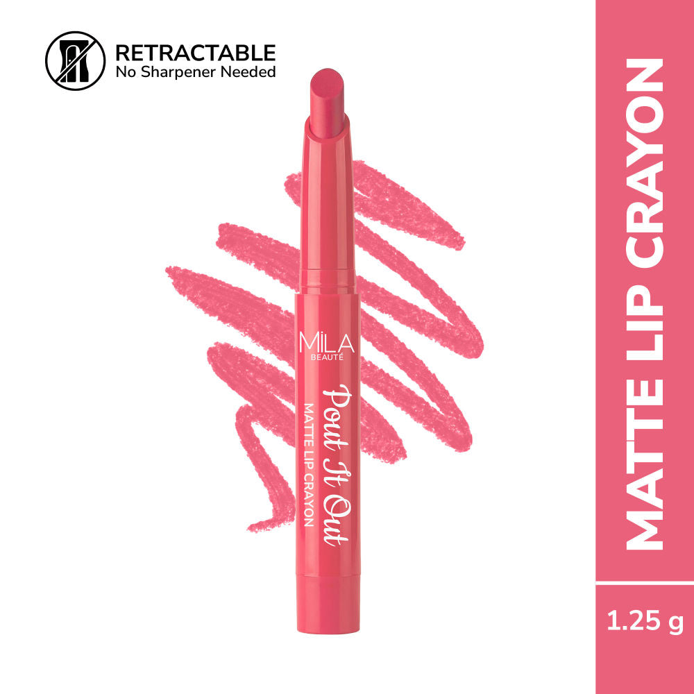 Mila Beauté Pout It Out Long Lasting & Matte Finish Lip Crayon Lipstick