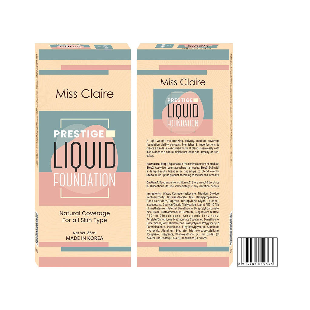 Miss Claire Prestige Liquid Foundation Natural Coverage