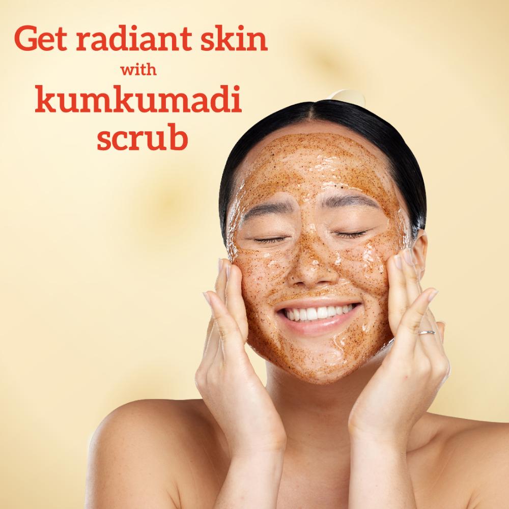inatur Kumkumadi Face Scrub, Ayurvedic Exfoliator, Brightens Skin, Evens Tone, for Men & Women