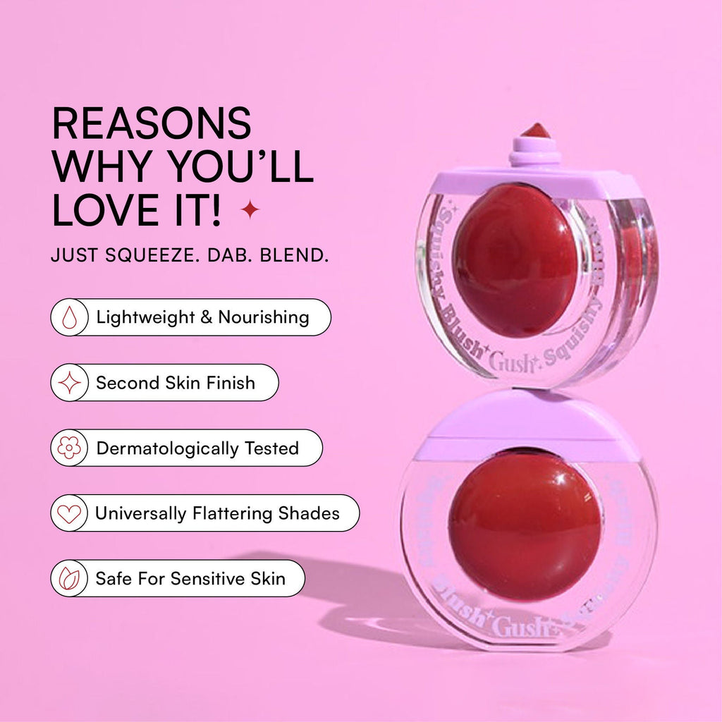 Gush Beauty Squishy Blush With Niacinamide Lightweight