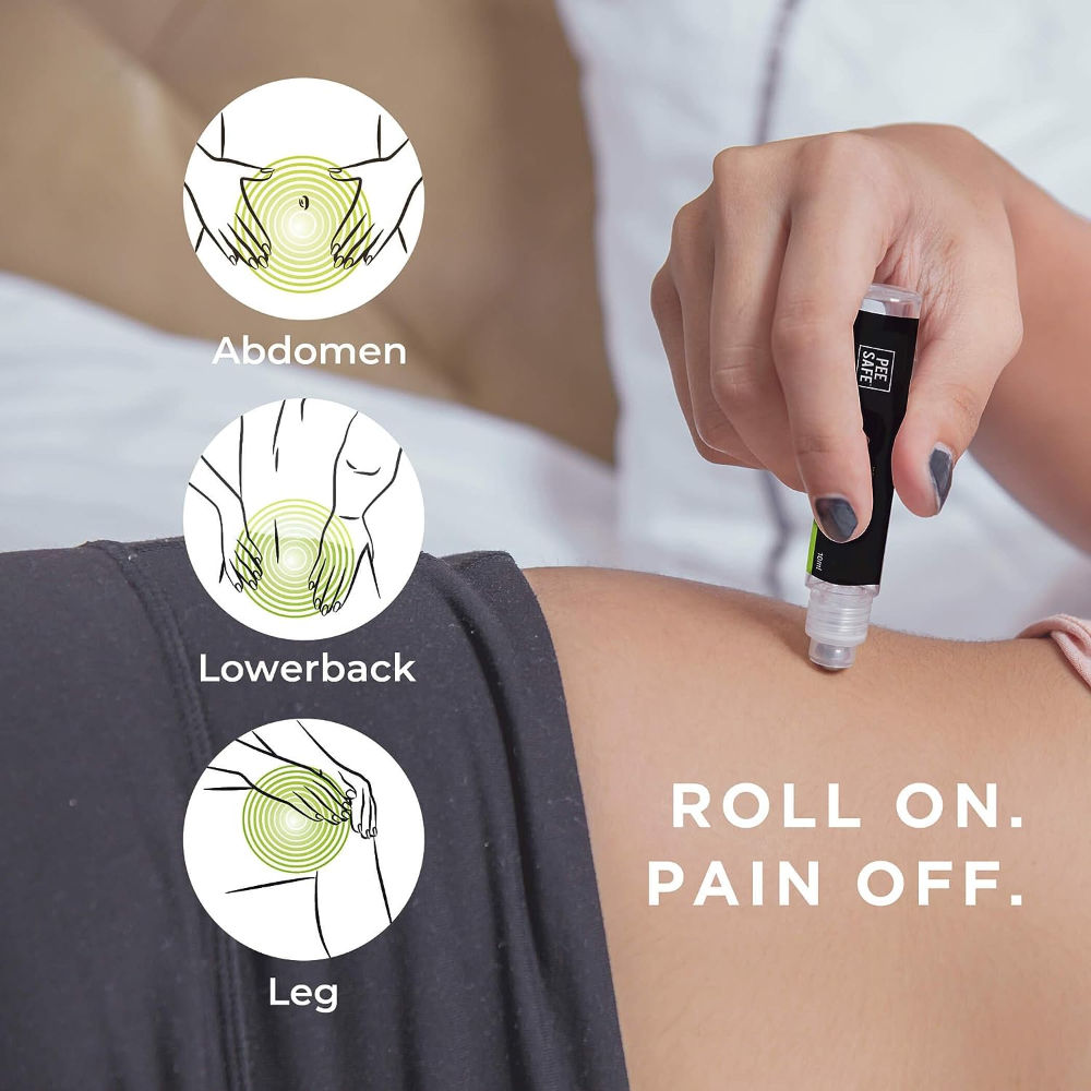 Pee Safe Cramp Relief Roll-On for Quick and Soothing Period Pain Relief (10ml)