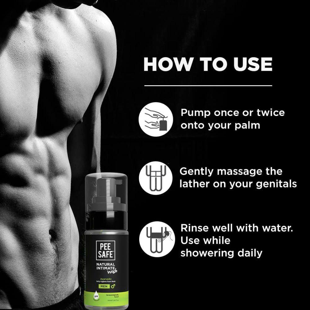 Pee Safe Intimate Wash For Men With Aloevera And Tea Tree For Ichiness & Odour (100ml)