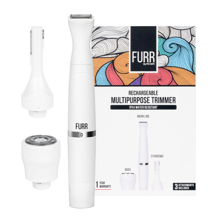 FURR Rechargeable Multipurpose Trimmer for Eyebrows, Underarms and Bikini Line