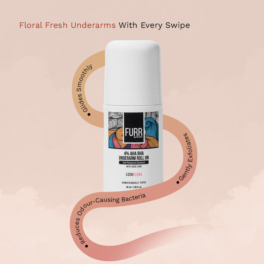 FURR 4% AHA BHA Underarm Roll On with Kojic Acid