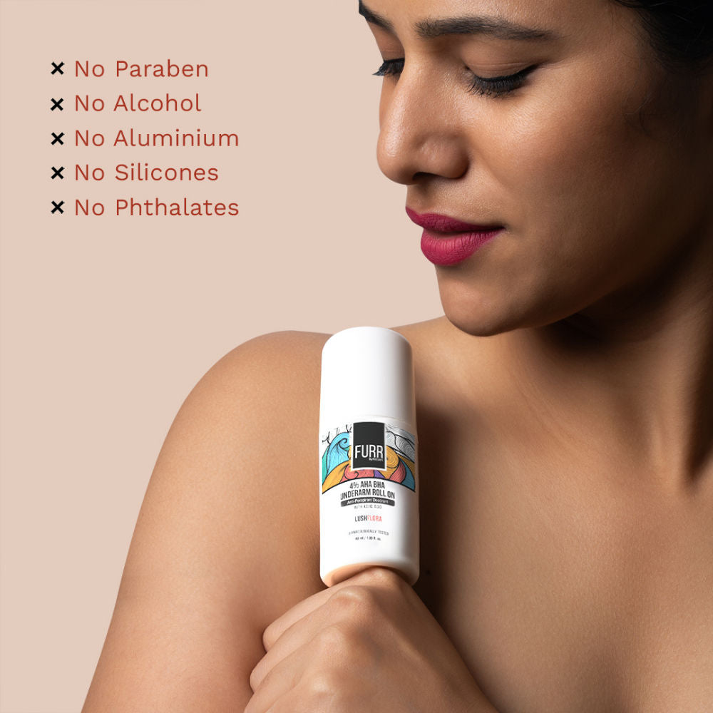 FURR 4% AHA BHA Underarm Roll On with Kojic Acid