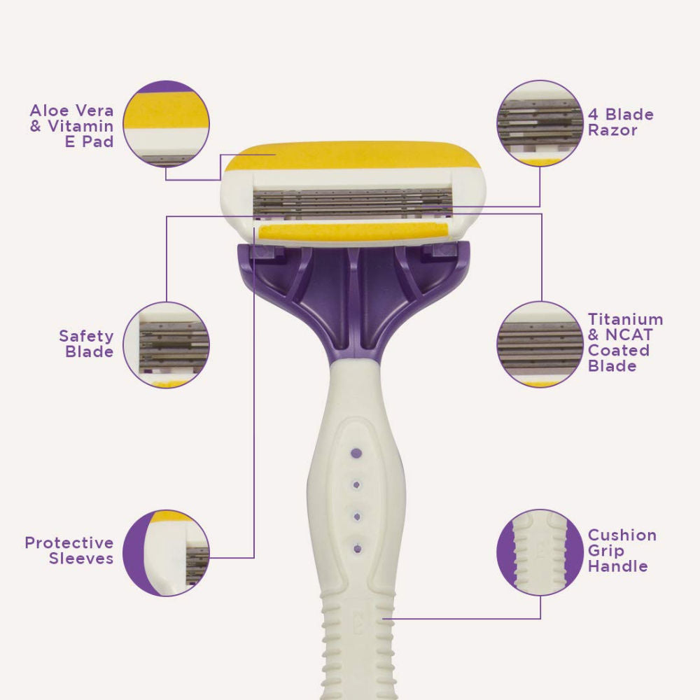 FURR Body Shaving Razor with Aloe Vera & Vitamin E Padding Count 1
