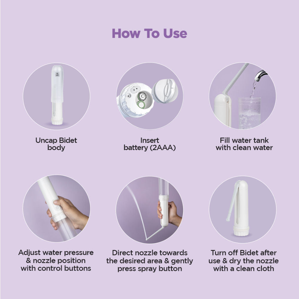 Pee Safe Portable Jet Spray Light Weight Adjustable Flow