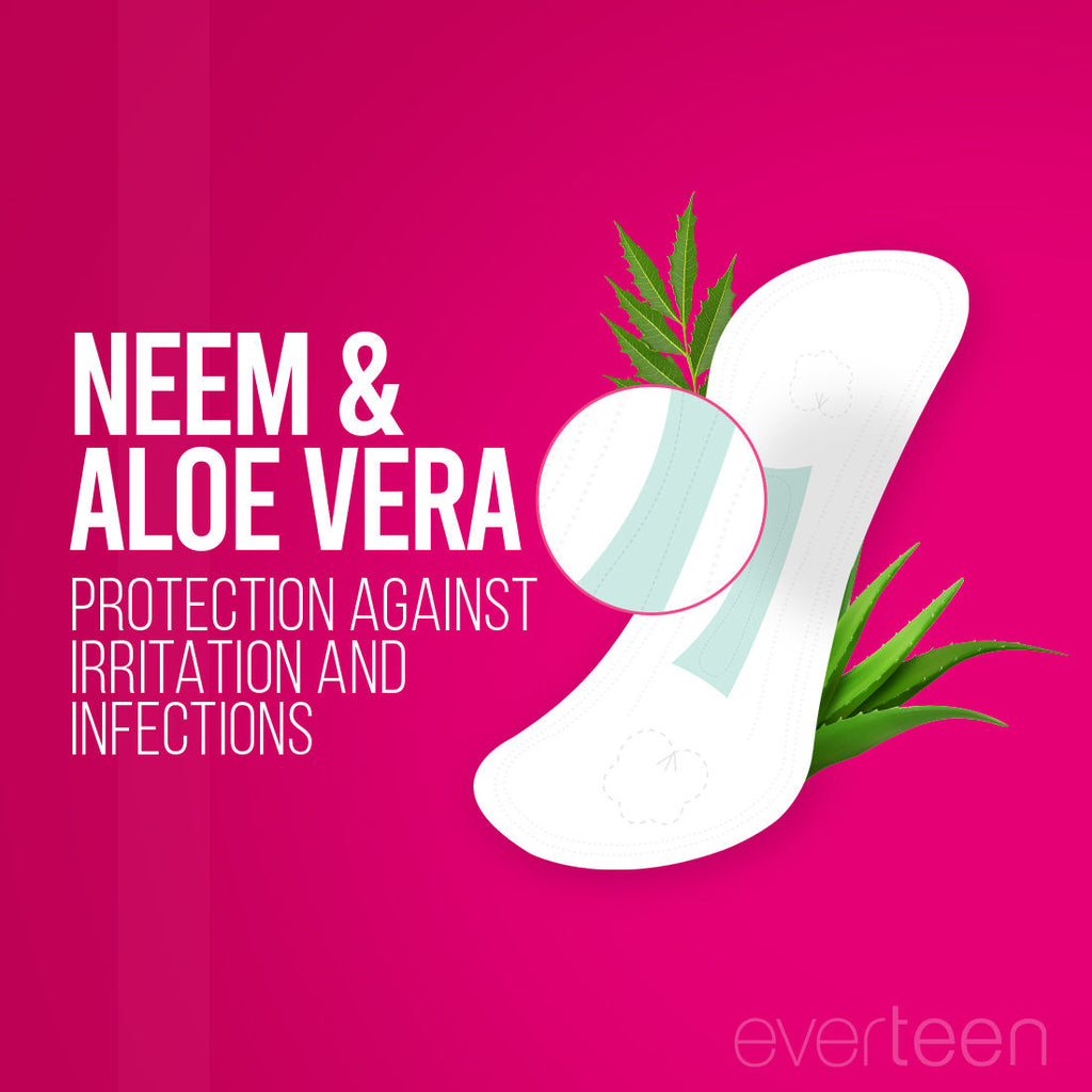 Everteen Daily Panty Liners Infused With Neem Aloe Vera, Odor Control