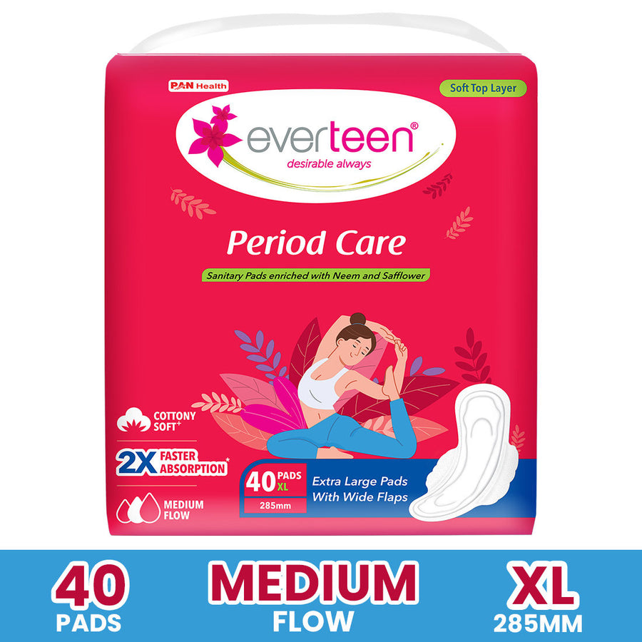 Everteen Period Care XL Soft Sanitary Napkins Pads For Medium Flow