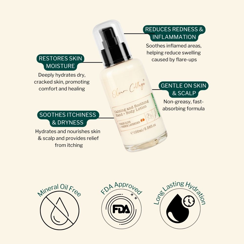 Oleum Cottage Calming Anti Itch Lotion for Skin + Scalp