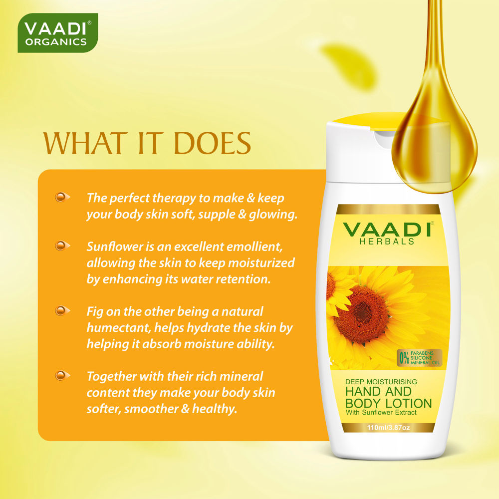 Vaadi Herbals Hand & Body Lotion With Sunflower Extract