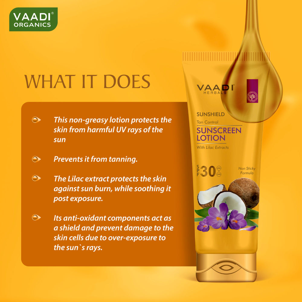 Vaadi Herbals Sunshield Tan Control Sunscreen Lotion SPF 30