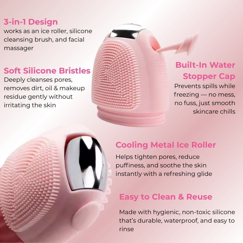 baes CLUB Multifunction Ice Roller With Scrubber For Face