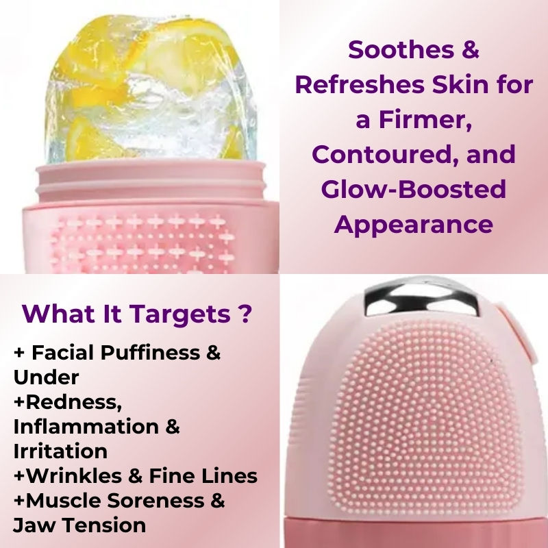 baes CLUB Multifunction Ice Roller With Scrubber For Face