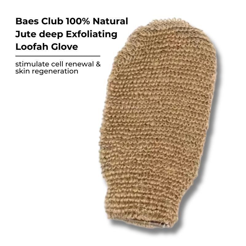 baes CLUB 100% Natural Jute Deep Exfoliating Loofah Glove