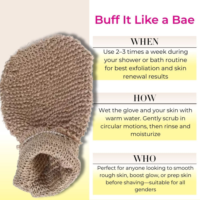 baes CLUB 100% Natural Jute Deep Exfoliating Loofah Glove