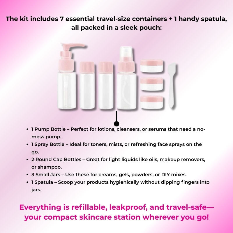 baes CLUB Refillable Empty Mini Containers With Pouch