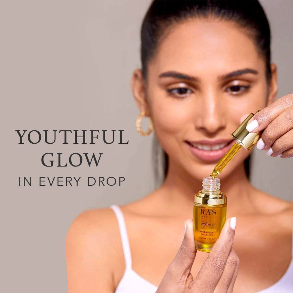 RAS Luxury Oils Infinity Anti - Ageing Face Elixir, Lightweight Serum With Vitamin C, A, B5