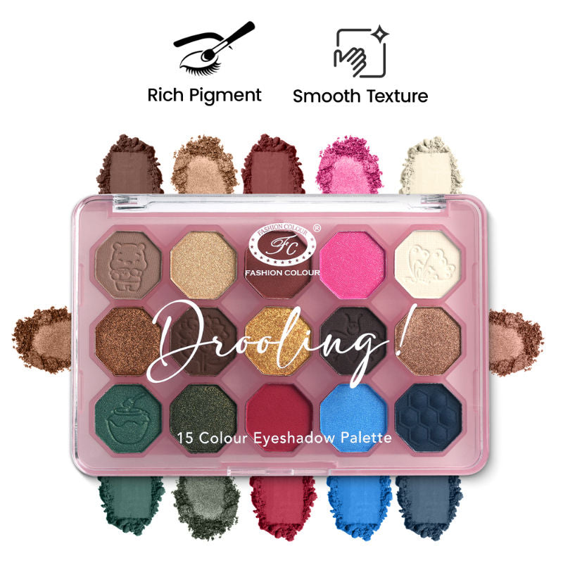 FASHION COLOUR Drooling 15 Colour Eyeshadow Palette