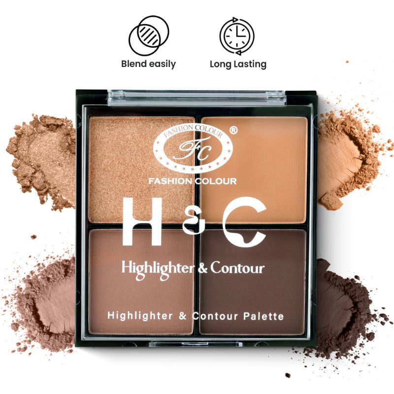 FASHION COLOUR H & C Highlighter & Contour Palette Radiant Glow