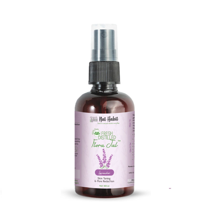 Nat Habit 100% Pure Lavender Jal - Toner & Face Mist for Pore Reduction, Acne Control & Hydration