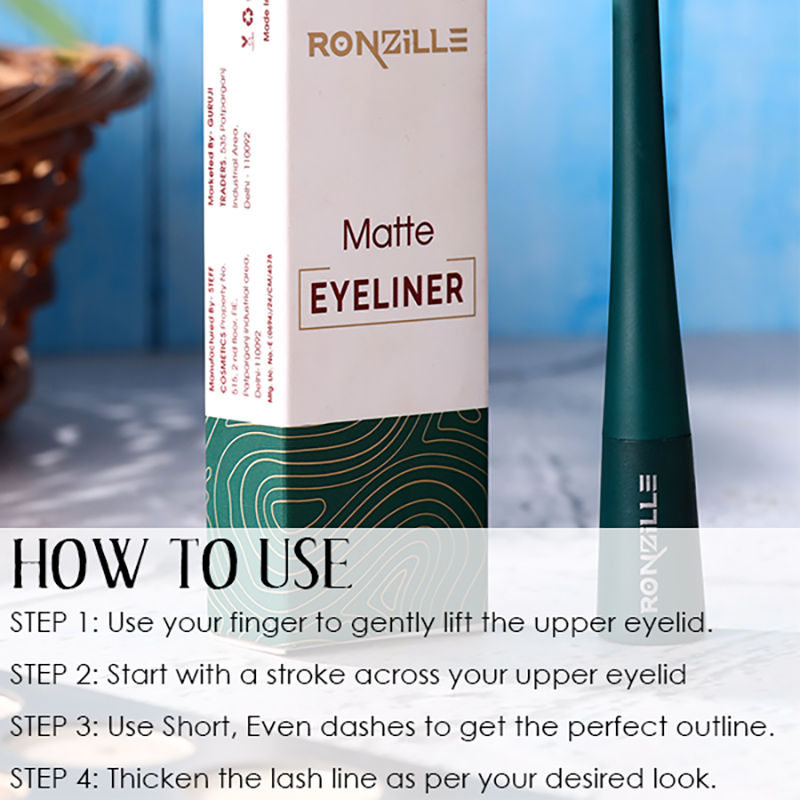 Ronzille Smudgeproof And Waterproof Liquid Matte Eyeliner