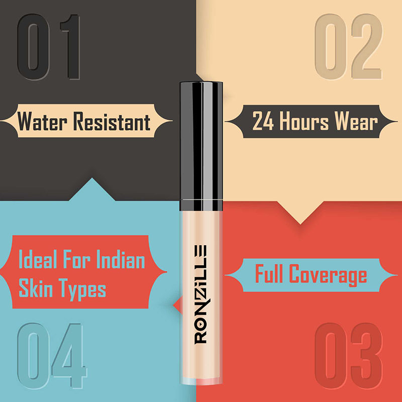 Ronzille Hd Finish Full Coverage Liquid Concealer - Corrector Orange 05