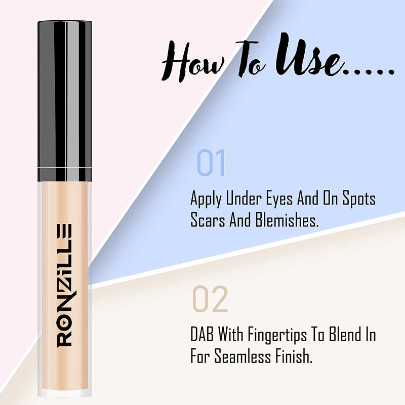 Ronzille Hd Finish Full Coverage Liquid Concealer - Corrector Orange 05