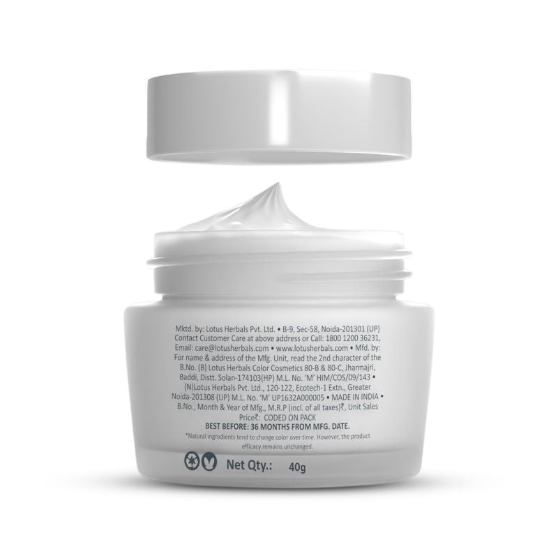 Lotus Herbals Whiteglow Skin Whitening & Brightening Nourishing Night Face Cream With Niacinamide