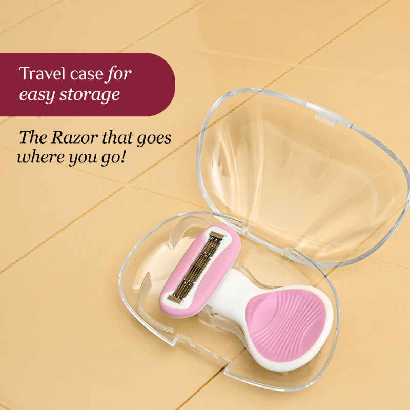Carmesi Body Razor Mini For Women's Hair Removal - Enriched with Aloe Vera & Vit E - Pack of 1
