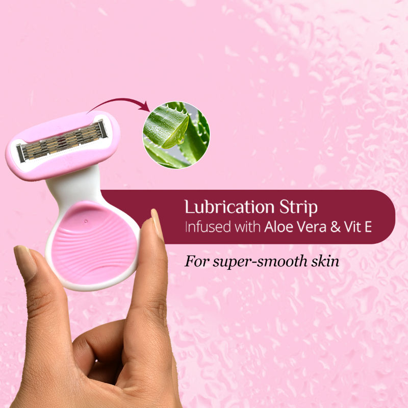 Carmesi Body Razor Mini For Women's Hair Removal - Enriched with Aloe Vera & Vit E - Pack of 1