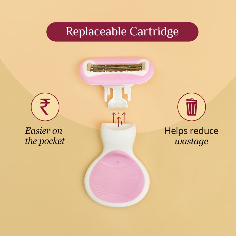 Carmesi Body Razor Mini For Women's Hair Removal - Enriched with Aloe Vera & Vit E - Pack of 1