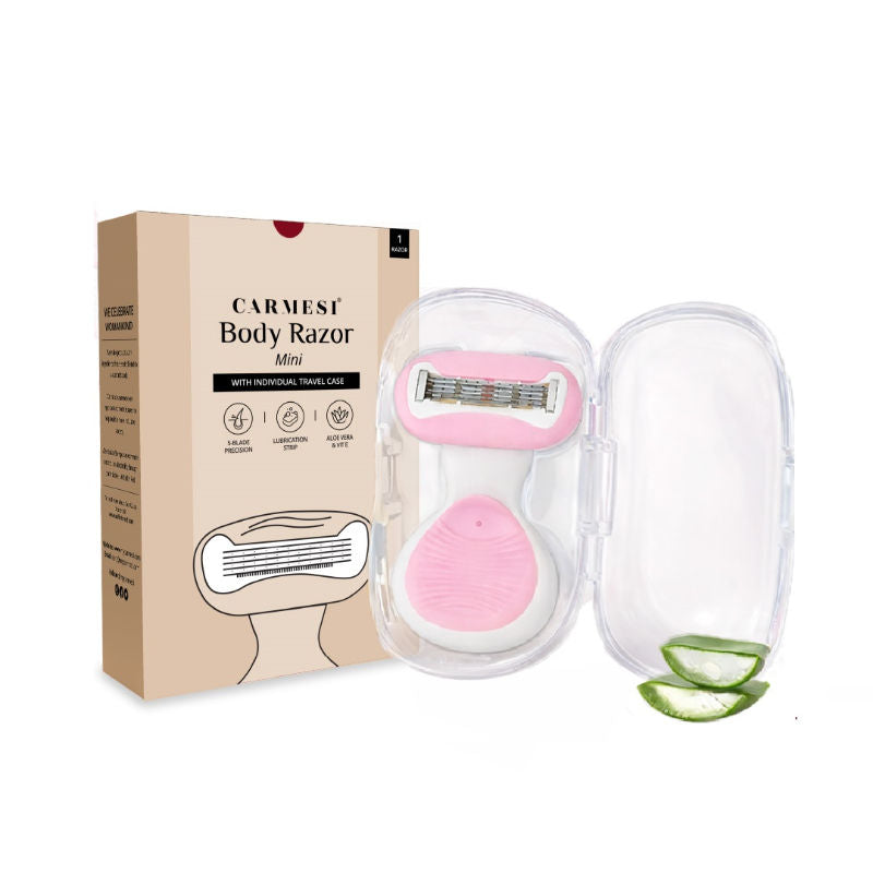 Carmesi Body Razor Mini For Women's Hair Removal - Enriched with Aloe Vera & Vit E - Pack of 1