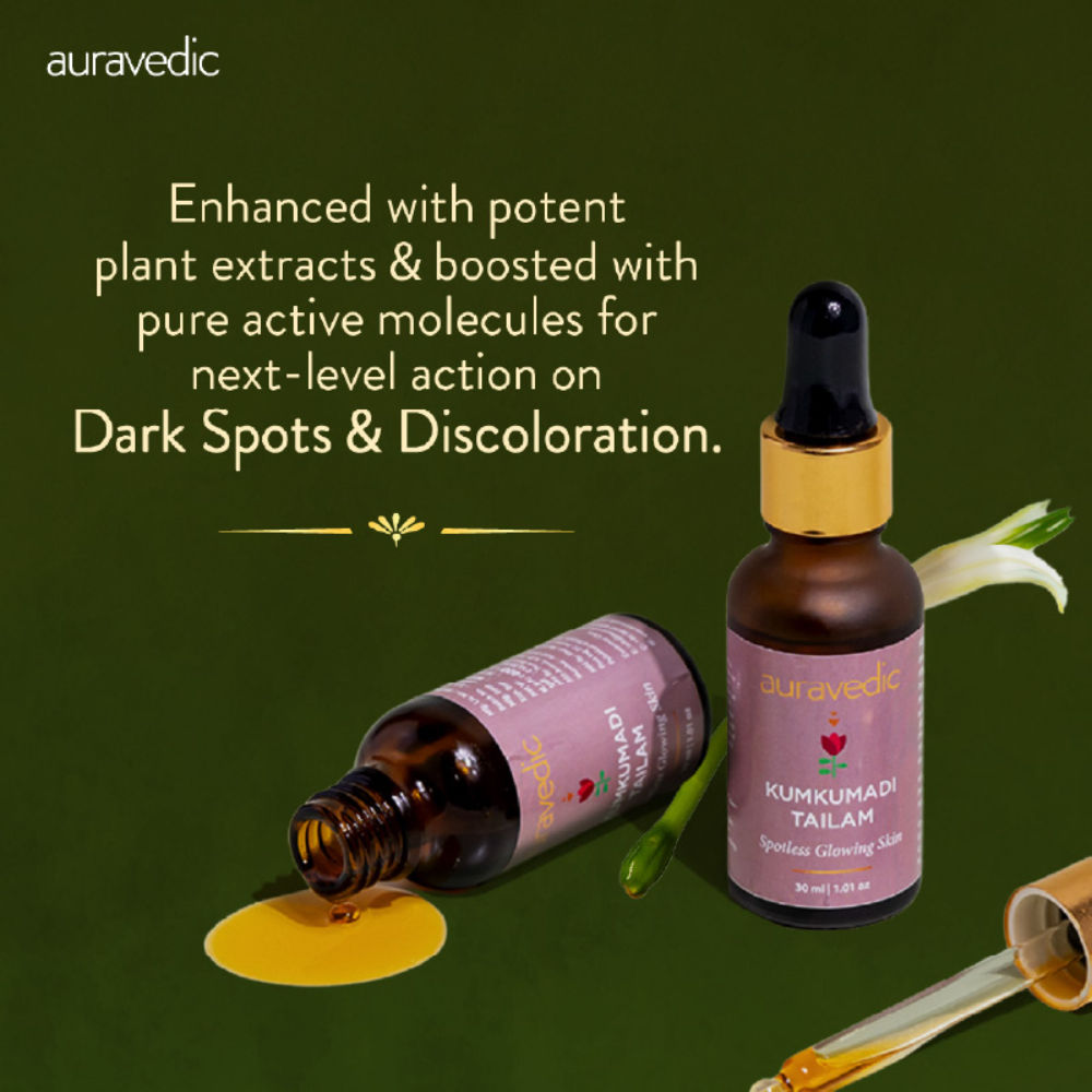 Auravedic Kumkumadi Face Oil Kumkumadi Tailam Kumkumadi Oil Face Serum Oil For Pigmentation