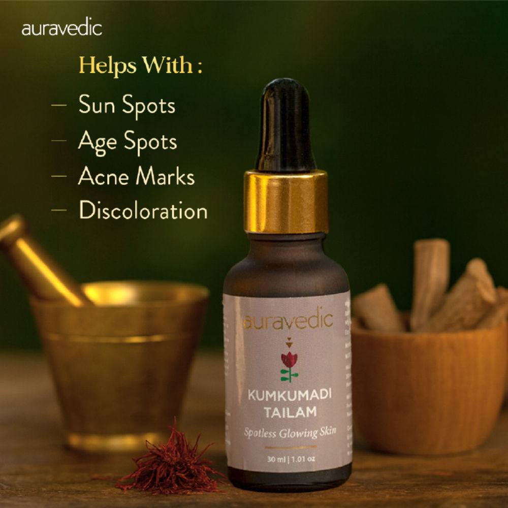 Auravedic Kumkumadi Face Oil Kumkumadi Tailam Kumkumadi Oil Face Serum Oil For Pigmentation