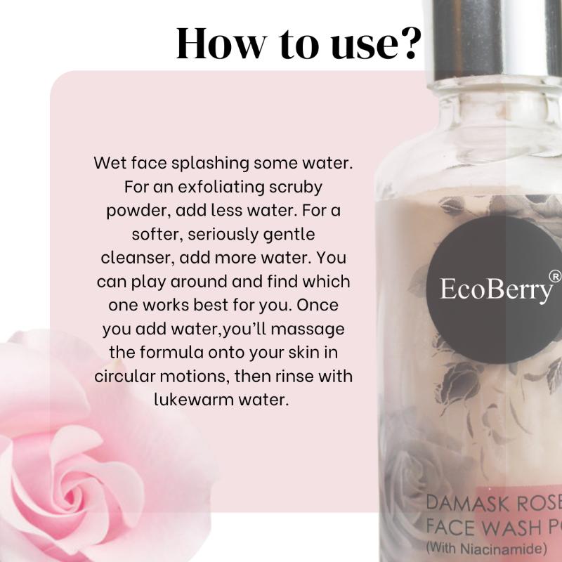 Ecoberry Damask Rose Face Wash Powder