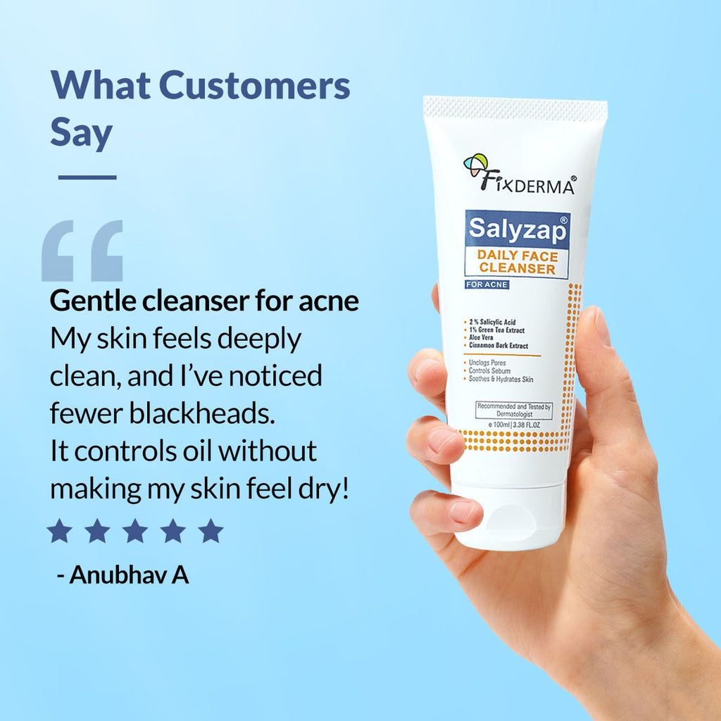 Fixderma Salyzap 2% Salicylic Acid Face Wash for Oily Skin, Sulphate Free
