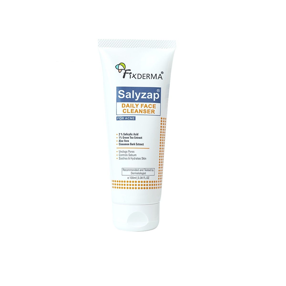Fixderma Salyzap 2% Salicylic Acid Face Wash for Oily Skin, Sulphate Free